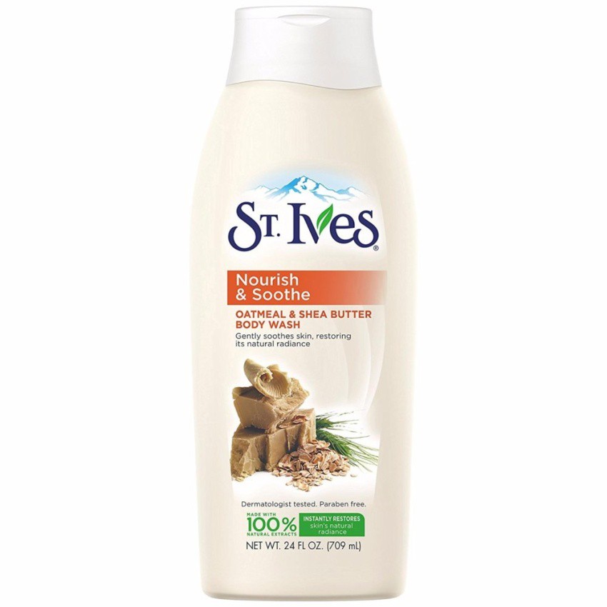 Sữa Tắm Lúa Mạch St. Ives Nourish & Soothe Oatmeal & Shea Butter body wash 709ml (Mỹ)