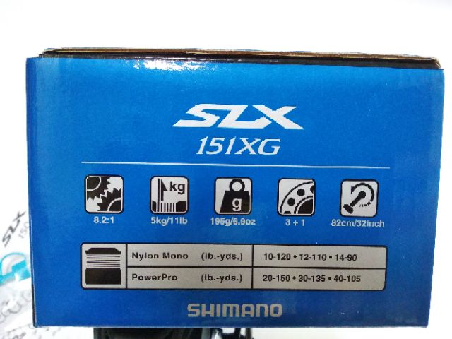 Máy Câu Cá Shimano SLX 151XG - Máy Ngang - Tay Trái