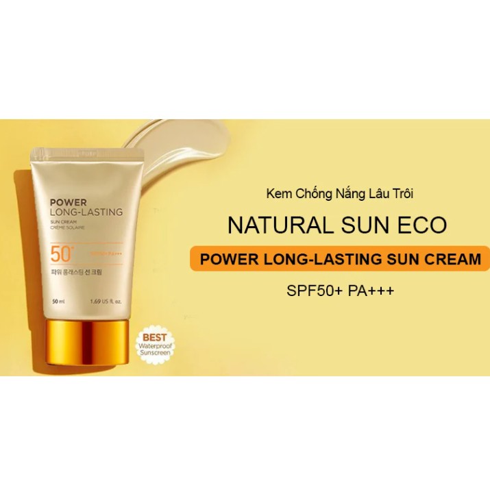 KEM CHỐNG NẮNG THE FACE SHOP NATURAL SUN ECO POWER LONG-LASTING SUN CREAM SPF50+ PA+++..