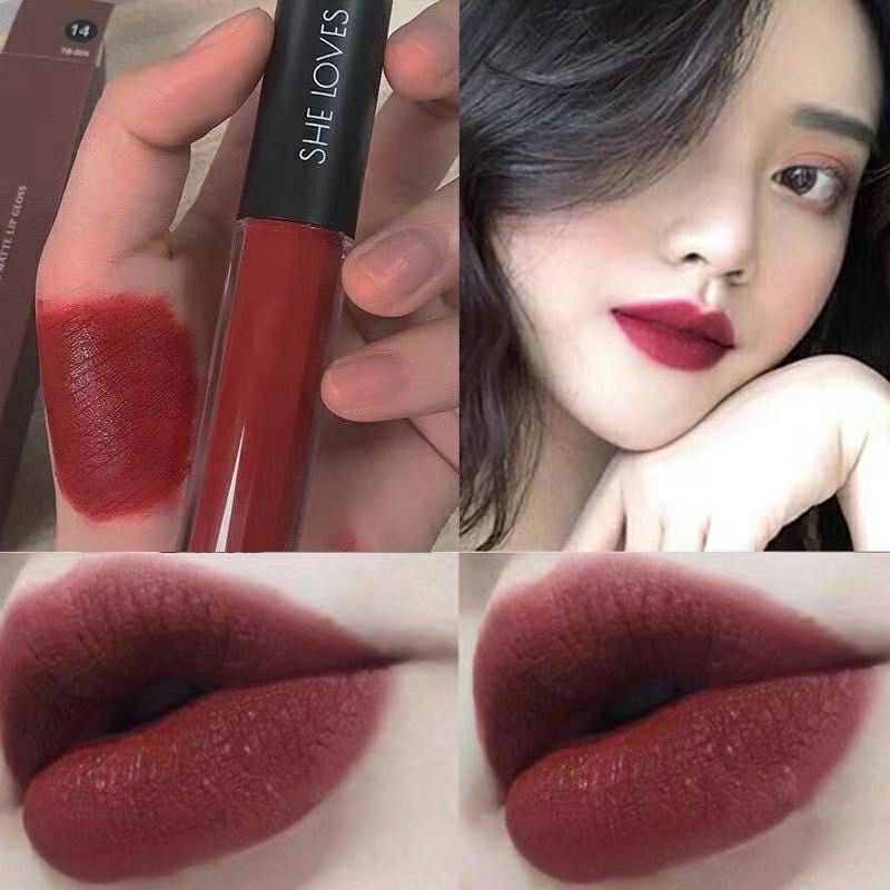 Bán Chạy#Son Lì Tông Màu Cherry 9 / 14 Phong Cách Pháp Cho Nữ