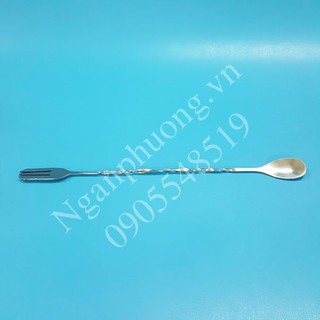 Muỗng khuấy inox 2 đầu, muông barspoon pha chế dài 32cm