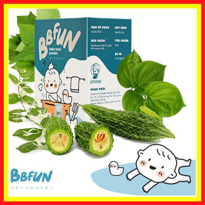 Bột tắm trẻ em BBFun ✅ Công nghệ Nhật Bản ✅ Làm sạch da - chống viêm - kháng khuẩn - cân bằng PH