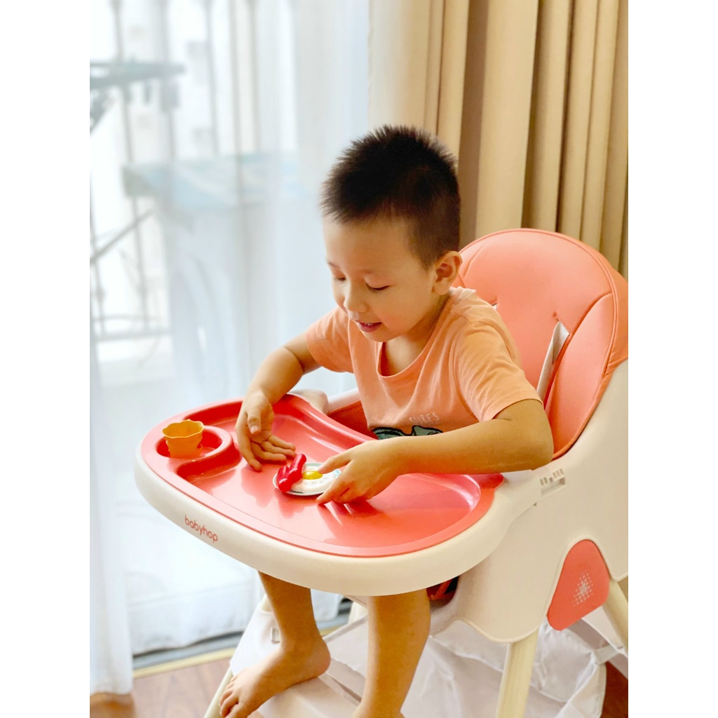 Ghế ăn dặm cho bé U2 babyhop thiết kế chân điều chỉnh độ cao, kèm mặt bàn dành cho bé từ 6 tháng chịu lực tới 70kg