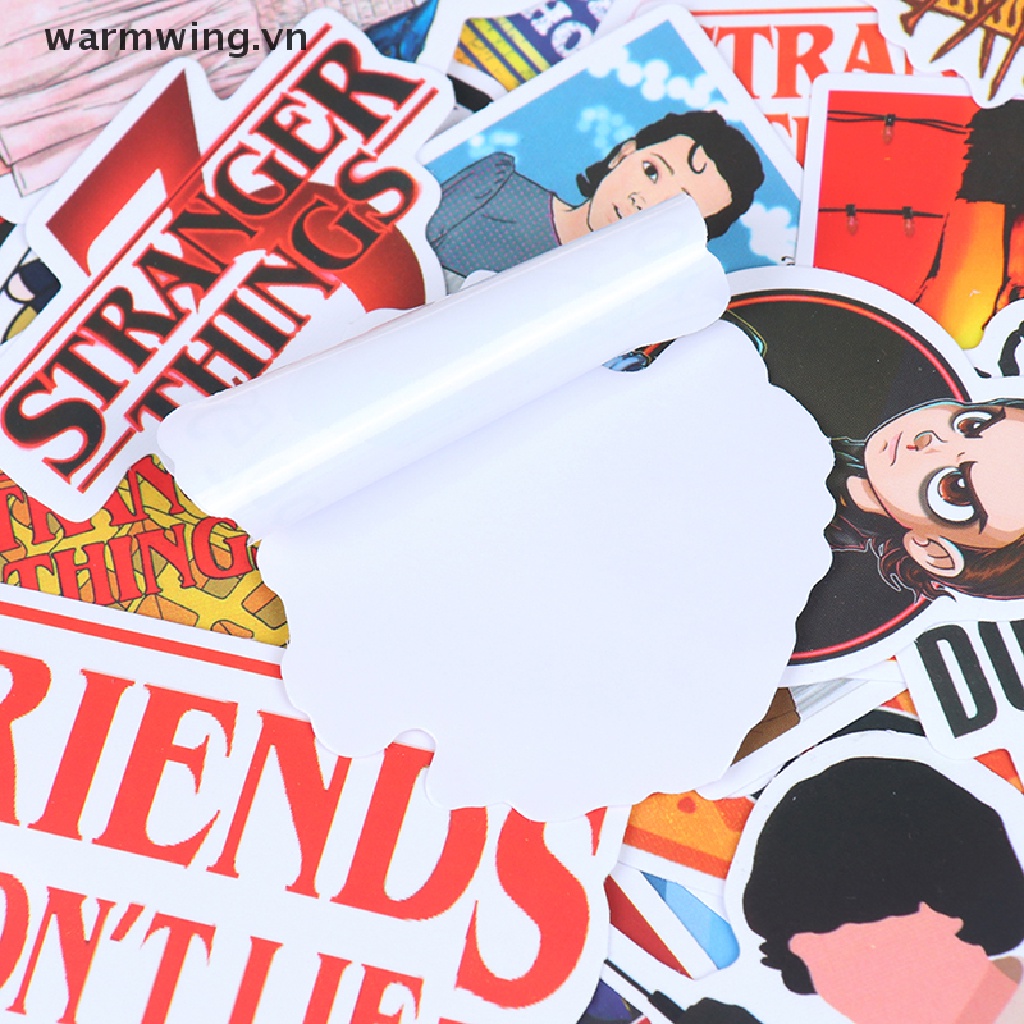【warmwing】 50Pcs Stranger Things Skateboard Stickers Vinyl Laptop Luggage Phone Decals .
