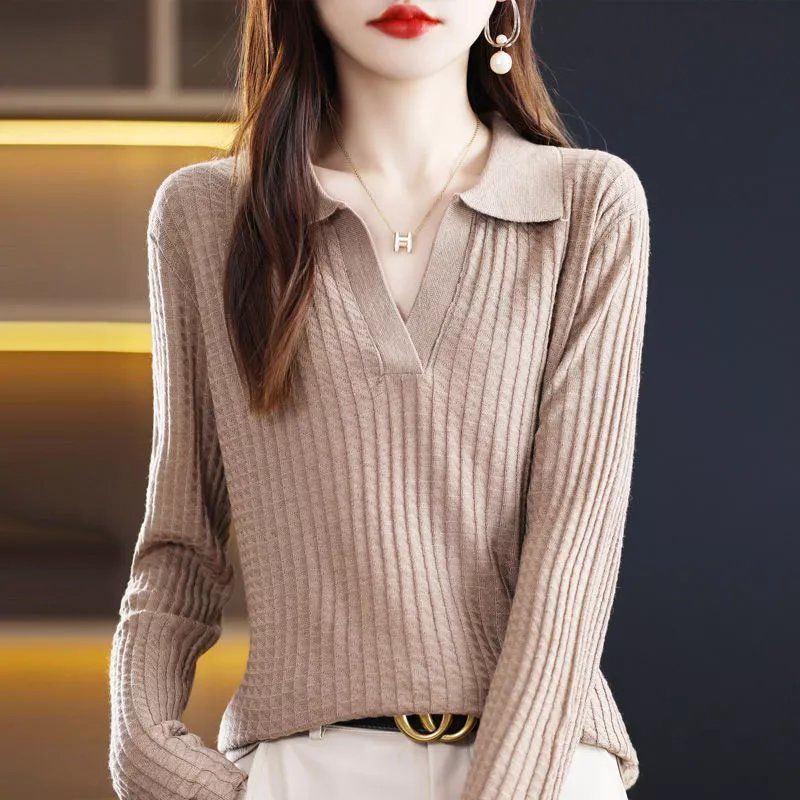 Áo Sweater Dệt Kim Form Ôm Thời Trang Thu Đông Cho Nữ