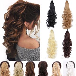 Tóc giả WIGSIN dáng đuôi ngựa xoăn dài bằng sợi tổng hợp thời trang