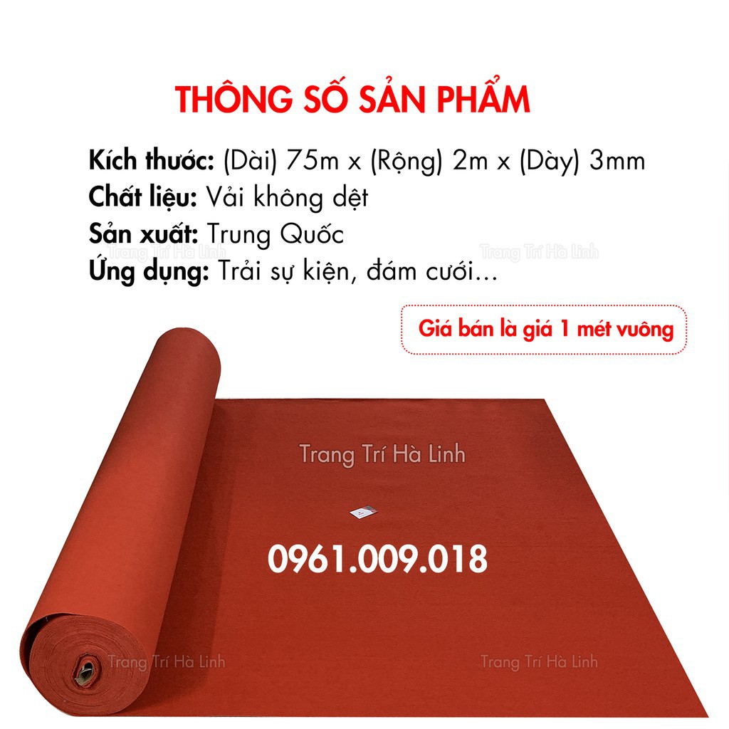 [BÁN CHẠY] Thảm Nỉ Đỏ Trải Sàn Sự Kiện , Sân Khấu , Hội Trường , Cầu Thang , Lối Đi Giá Rẻ