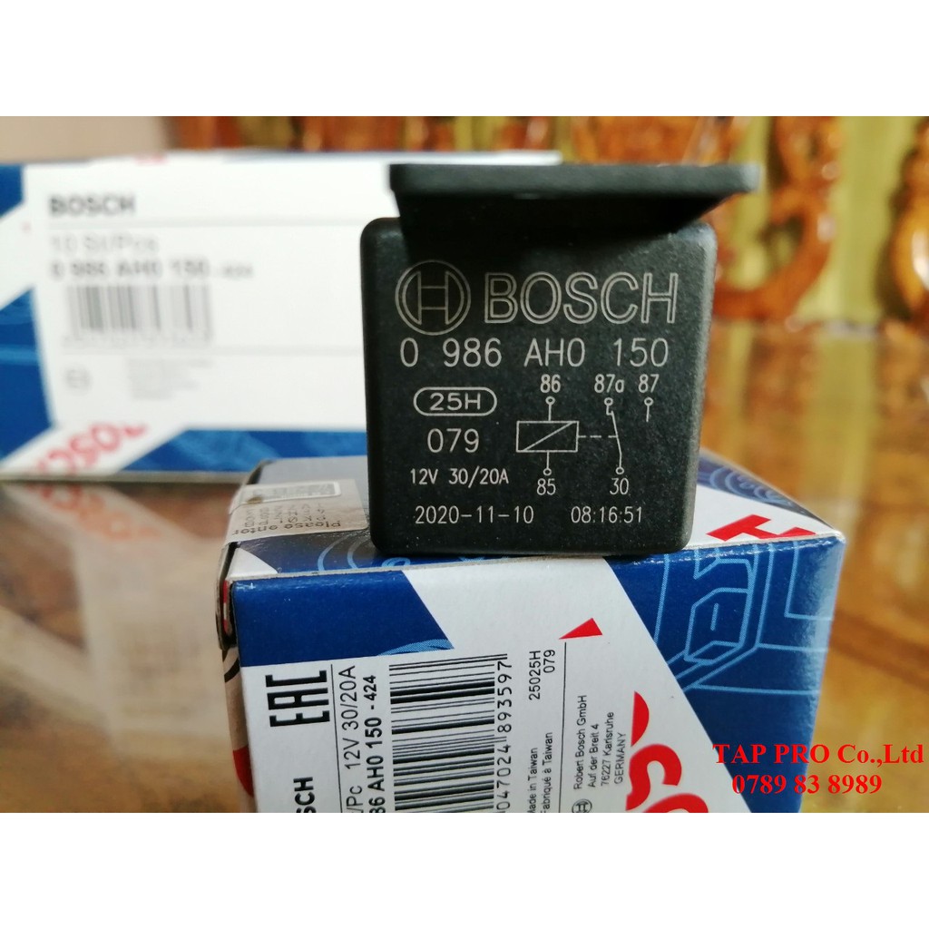 Relay (Rờ le) Bosch chính hãng 12V 4 Chân – 5 Chân