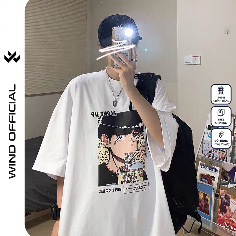 Áo phông unisex form rộng WIND bản Premium tay lỡ oversize Boy Mỳ thời trang nam nữ | BigBuy360 - bigbuy360.vn