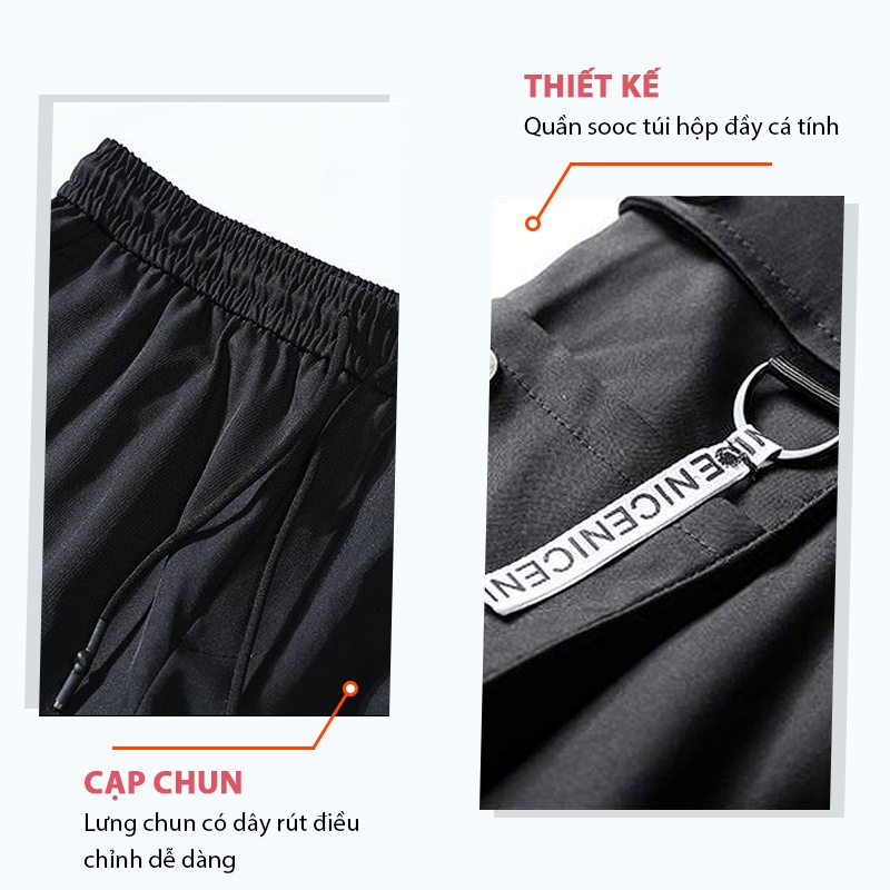 Quần short nam nam nữ Unisex kaki TINOFUN Quần đùi nam MK I dáng lửng túi hộp  có chun co giãn cho mùa hè 5 màu
