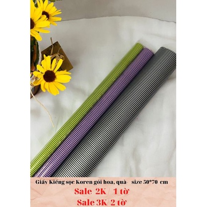 Set 2 Giấy kiếng sọc Koren gói hoa, quà