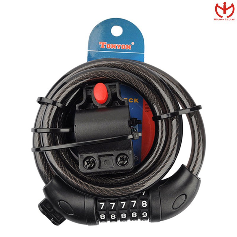 khoá xe đạp mật mã 5 số tonyon