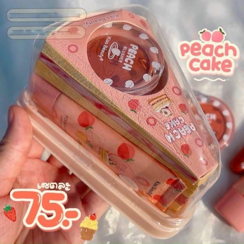 SET 3 MÓN TRANG ĐIỂM MAKE-UP PEACH PANCAKE KISSBEAUTY