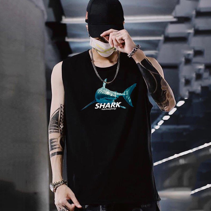Áo ba lỗ thể thao in họa tiết hoạt hình phong cách hip hop thoáng khí thấm hút mồ hôi thời trang mùa hè