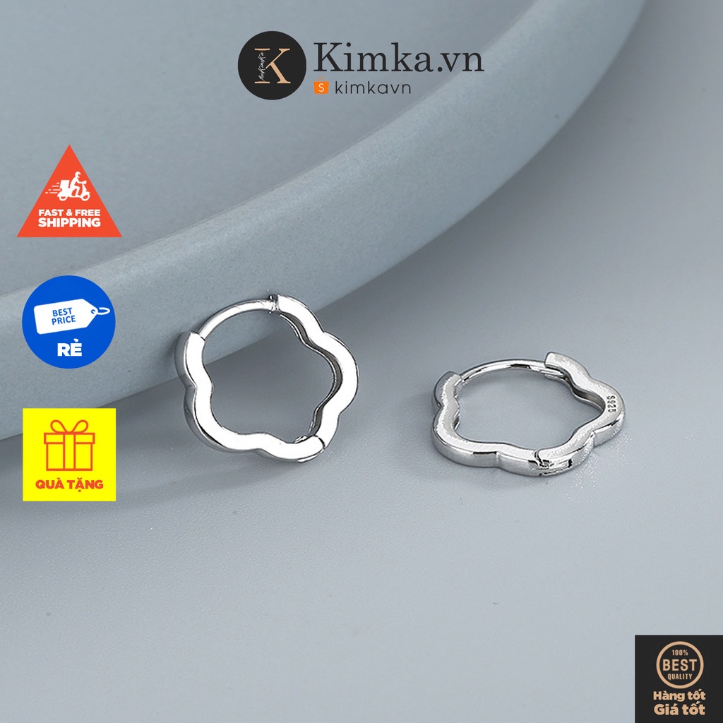 (0674) Khuyên Tai Hoa Viền Nhỏ Đơn Giản Hàn Quốc
