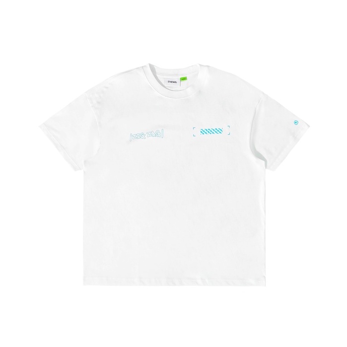 5THEWAY® /public icon/ LETTER DROP SHOULDER TEE™ in WHITE aka Áo Thun Trắng Tay Ngắn