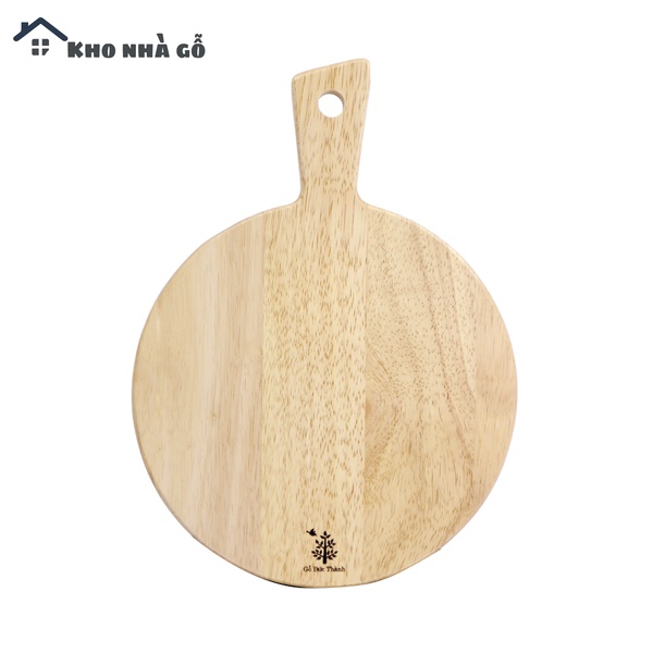 Thớt gỗ tròn có tay cầm, thớt pizza, decor - Kho nhà gỗ