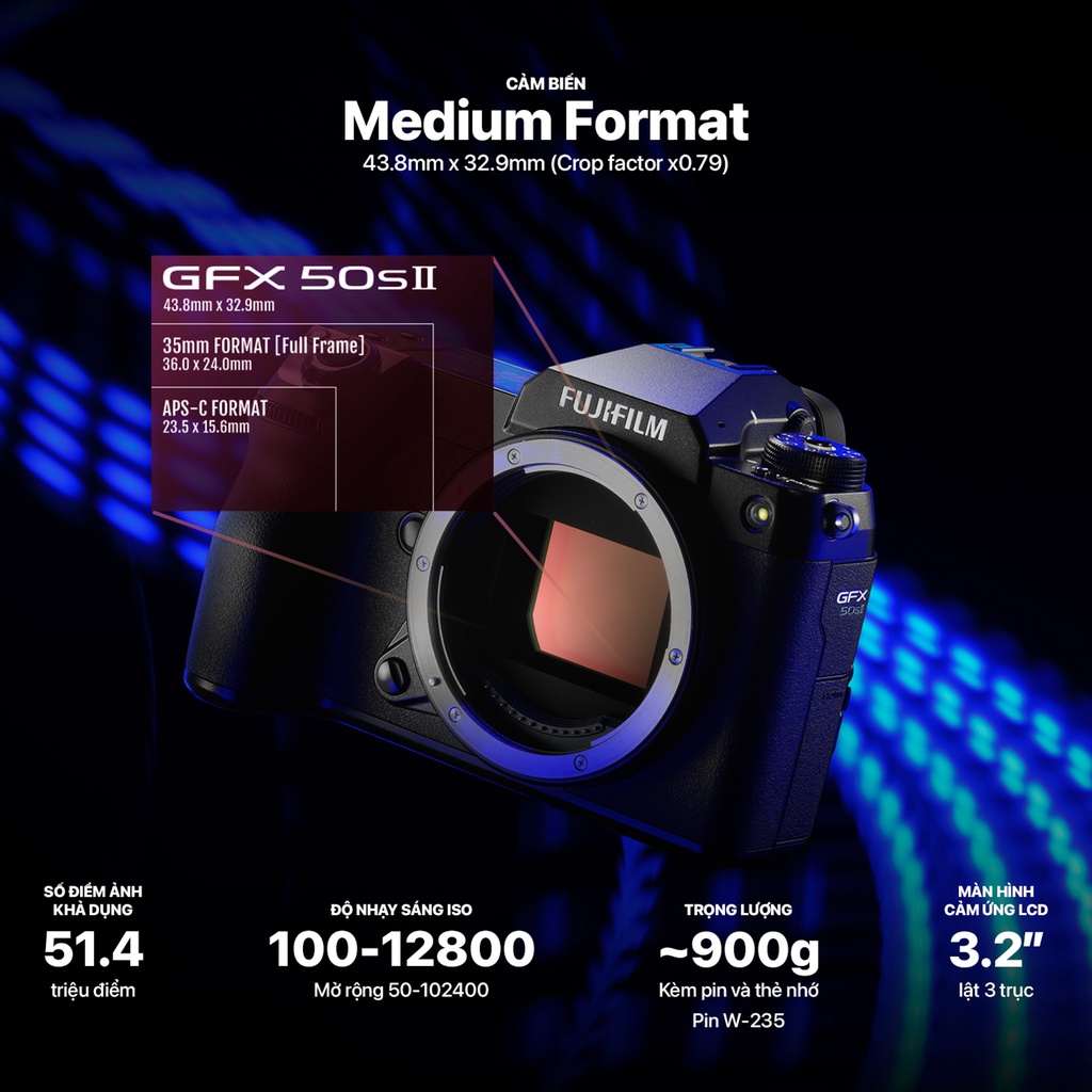 Máy ảnh kỹ thuật số Fujifilm GFX50S II