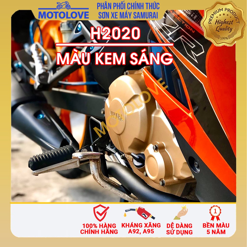 Sơn Samurai kem sáng H2020 - chai sơn xịt cao cấp bép phun sơn xoay 360 độ