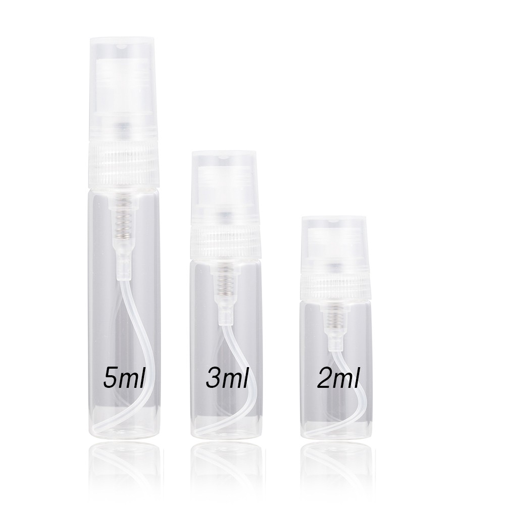 Bộ 5 chai xịt thuỷ tinh rỗng có đầu bơm mini dùng chiết nước hoa dung tích 2/3/5ML