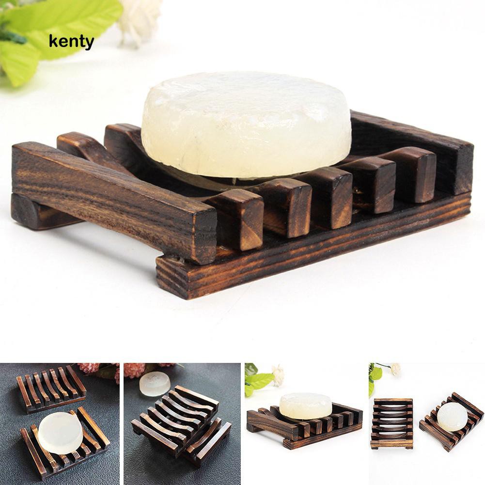 Khay gỗ đựng bánh xà phòng kiểu dáng cổ điển tiện dụng cho phòng tắm