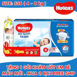 Tã dán sơ sinh Huggies S56