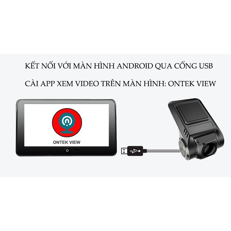 Camera Hành Trình ô tô ONTEKCO U2 / V2, kết nối Màn Hình Android FULL HD