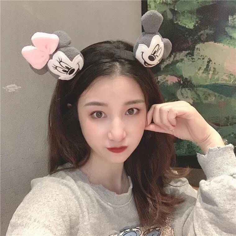 【Elly Store】 Băng đô rửa mặt chống trượt hình chú chuột nhỏ dễ thương phong cách Hàn Quốc cho nữ ol15