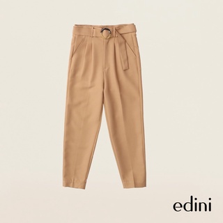 Quần nâu baggy phối thắt lưng edini - q177