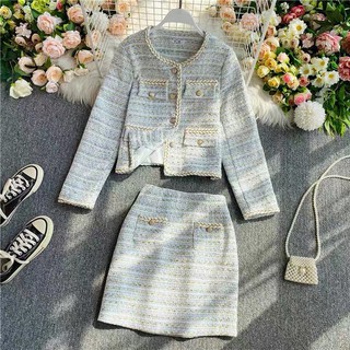 SĂN SET XANH L - ORDER SET DẠ TWEED SALE RẺ