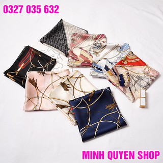 Khăn Turban Headband Bandana Lụa Satin Vuông 70x70 cm Thời Trang Hàn Quốc