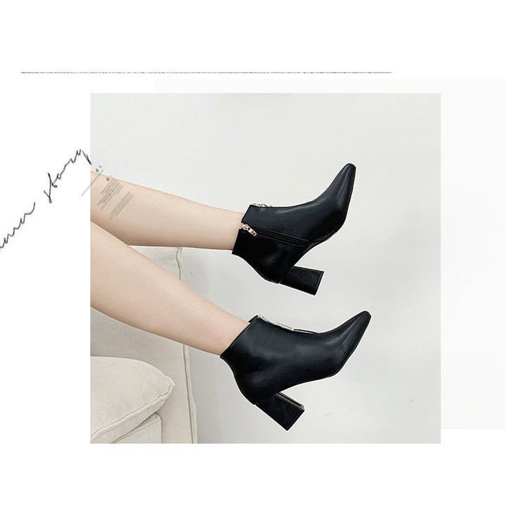 Bốt nữ, Giày cao gót cao 7cm BT02 thời trang Hàn Quốc hot trend VIETLAVANI ( có ảnh thật kèm theo) | BigBuy360 - bigbuy360.vn