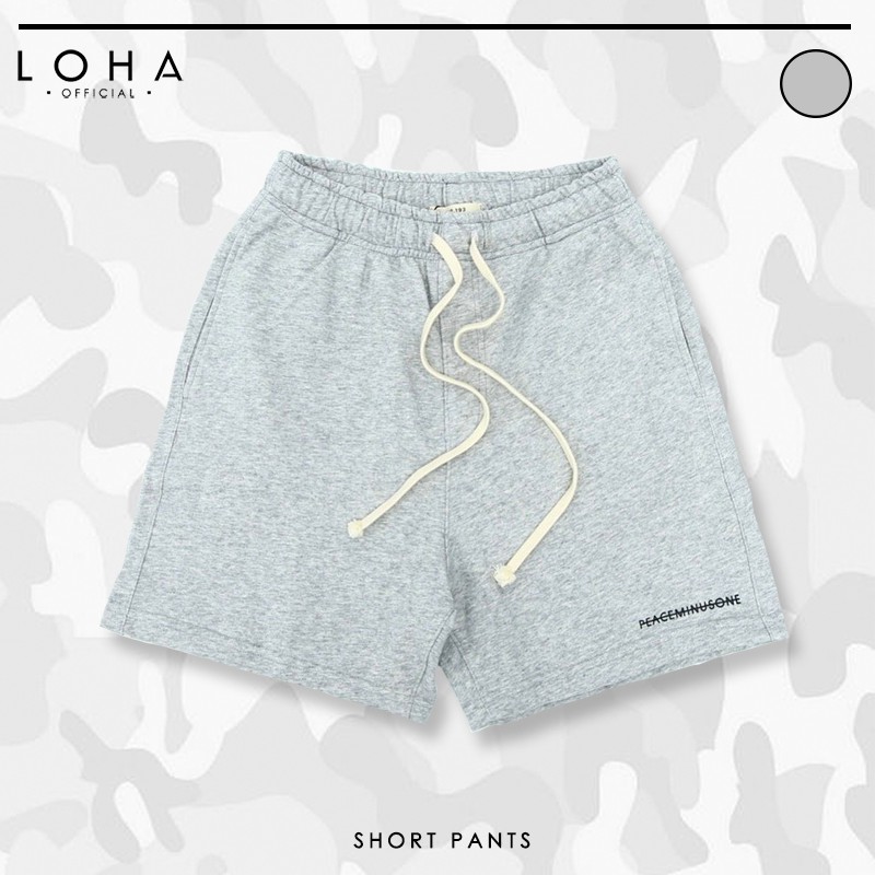 Quần Short, Đùi PEACEMINUSONE Nỉ Da Cá, Quần Short Form Rộng Nam Nữ Unisex, LOHA