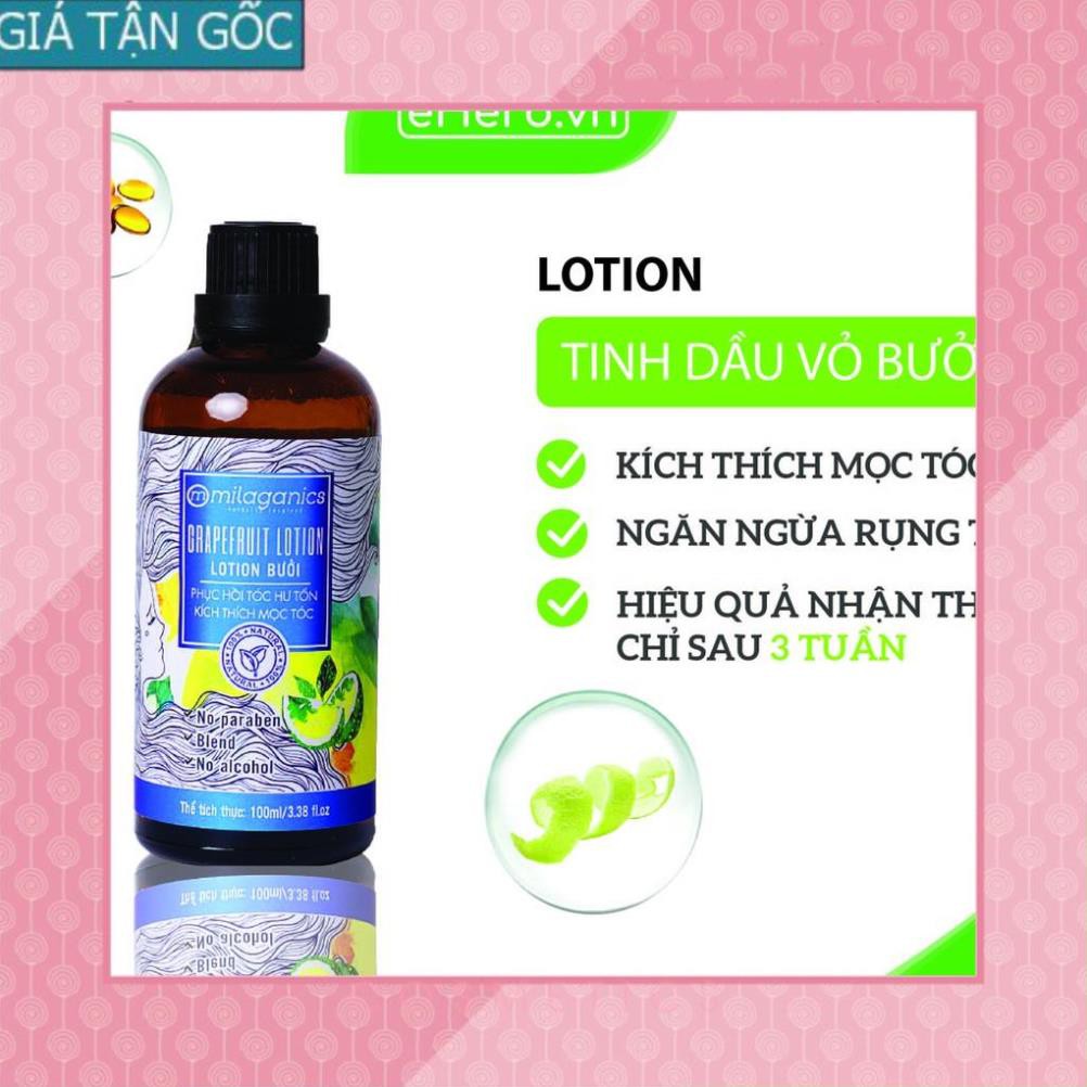 [GIÁ TẬN GỐC] Combo Serum & Lotion Bưởi Kích Thích Mọc Tóc, Ngăn Ngừa Rụng Tóc MILAGANICS (100ml/ Chai) [EH]