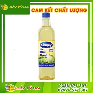 Dầu Ăn đậu nành nguyên chất Simply chai 1 lít
