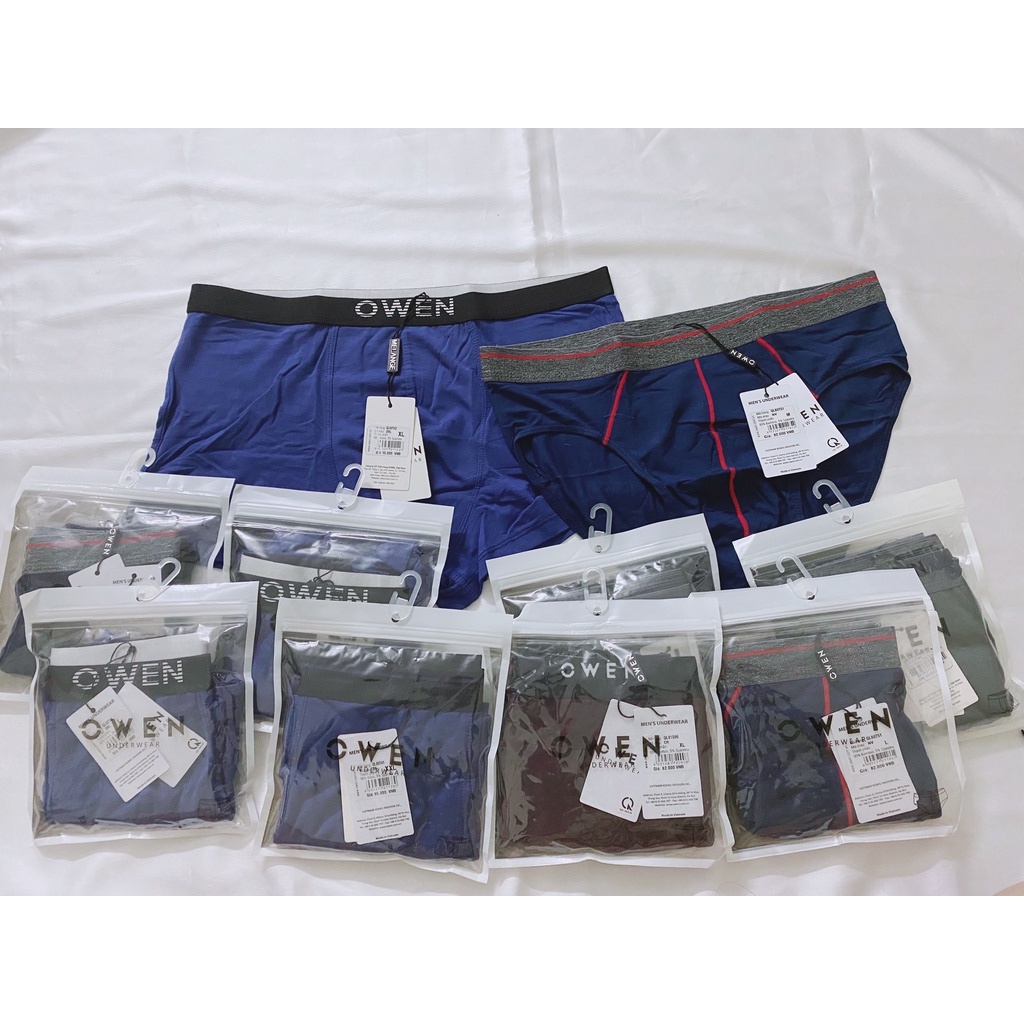 Quần Sịp Tam Giác OWEN ❤️FREESHIP❤️ Sịp nam Briefs kháng khuẩn cao cấp, Chính hãng full tem mác