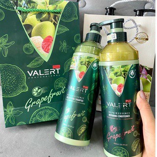 [HÀNG CHÍNH HÃNG] Cặp Dầu gội xả bưởi Valert Grapefruit chống rụng tóc - phục hồi tóc khô xơ - hư tổn , 850ml * 2