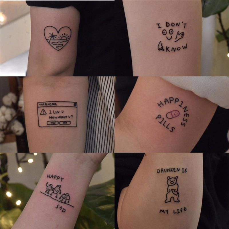 【SIYA Magic Tattoo】 Hình Xăm Dán Tạm Thời Không Thấm Nước 6cm X 7cm hình xăm dán cá mập 3-15 Ngày