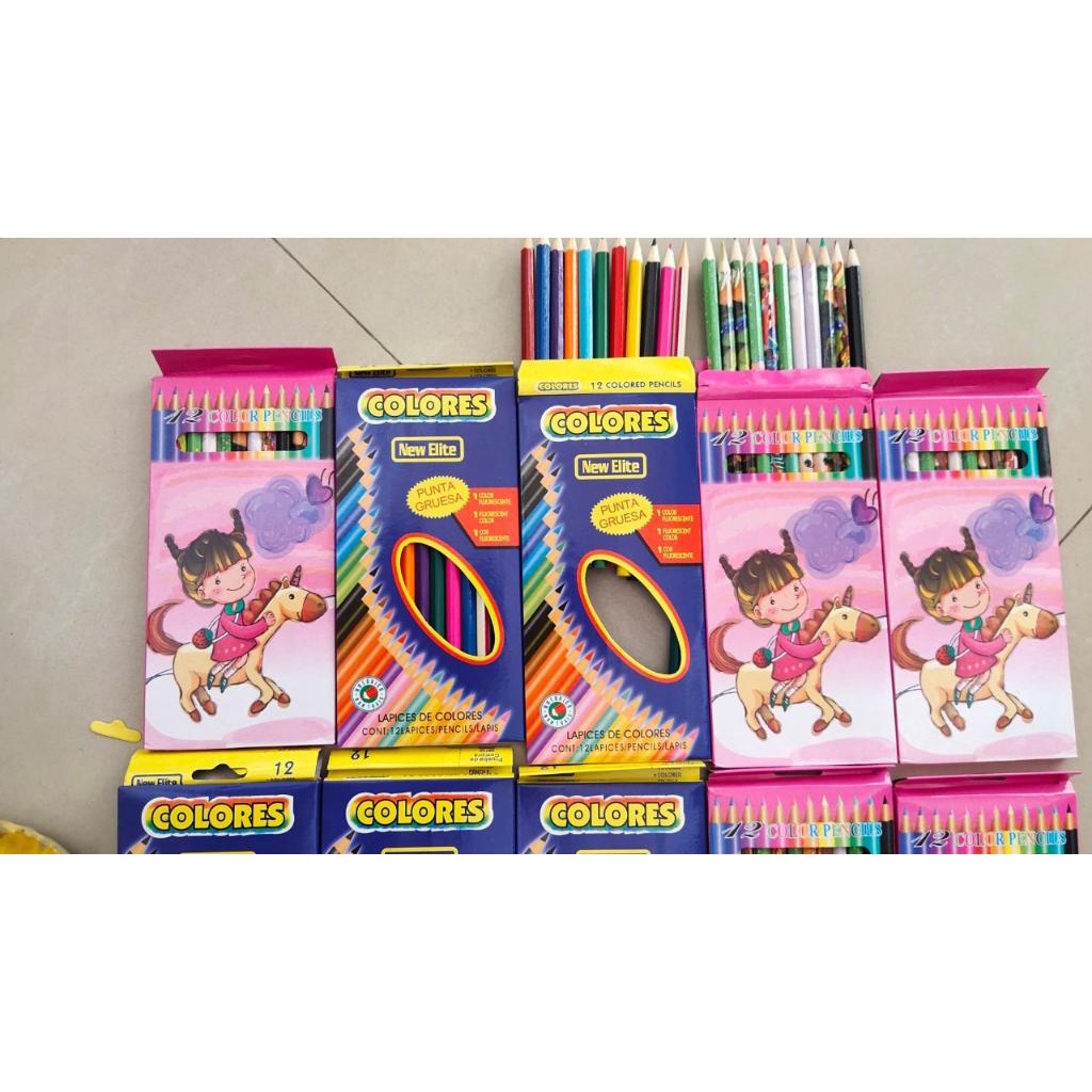 Hộp bút chì màu. Hàng chất lượng cao, an toàn cho sức khỏe. Màu vẽ, chì vẽ cho trẻ em