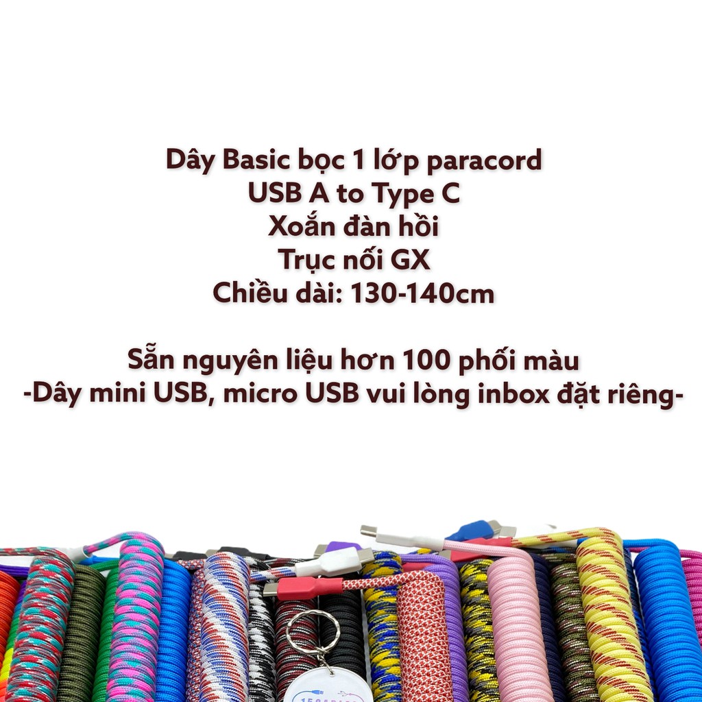 [HÀNG SẴN] Dây cáp rời custom Type C cho bàn phím cơ - Loại cơ bản [15Cables] | WebRaoVat - webraovat.net.vn