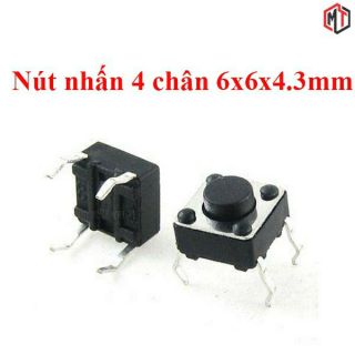 [ 10 con] Nút nhấn 4 chân 6*6*5mm