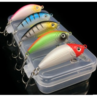 Bộ 5 con Mồi lure Luya Mino rock 5cm 3.7g siêu nhạy