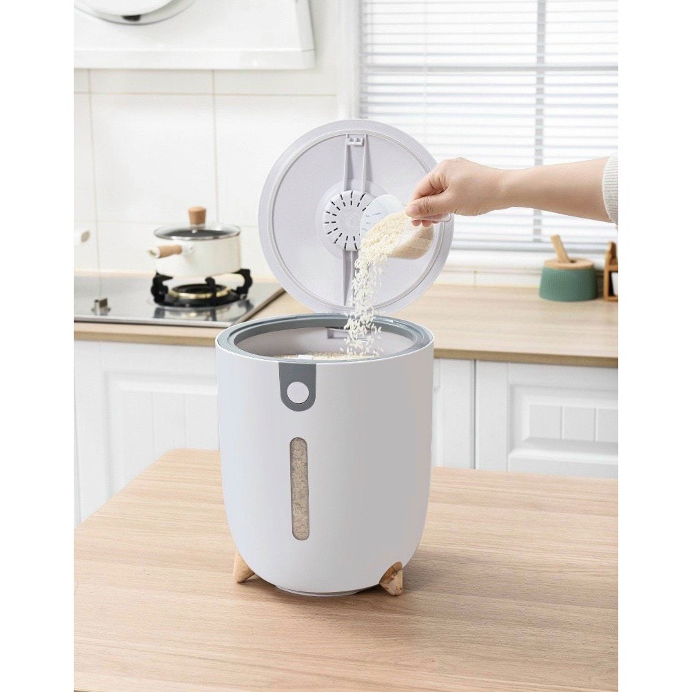 Thùng Đựng GạoGIADUNGTONGKHO1Thùng Đựng Gạo Thông Minh Cao Cấp Dung Tích 10kg Dành Cho Gia Đình 2-4 người