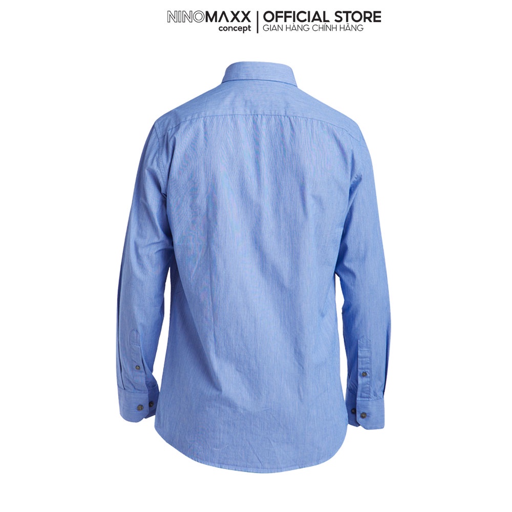 N&amp;M Áo sơ mi thời trang Nam tay dài công sở 100% cotton 1902021