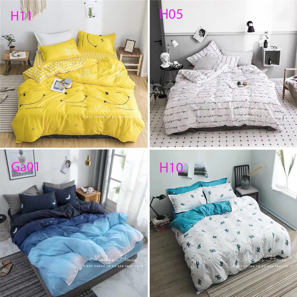 BỘ GA GỐI COTON POLY NHẬP KHẨU❤️miễn phí bo chun❤️ (CHAT CHỌN MẪU)