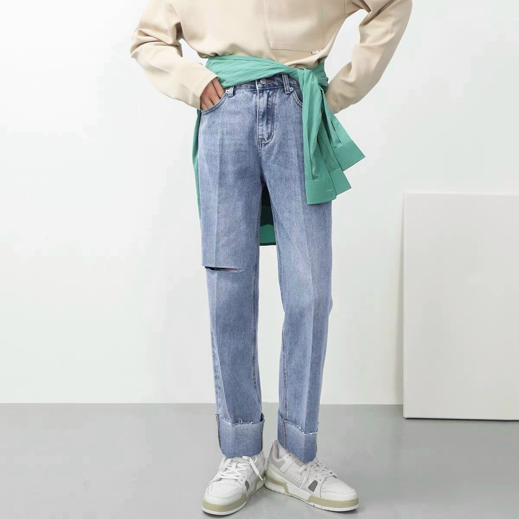 Quần jean baggy nam 200X, dáng ống xuông đứng, trẻ trung, chất quần bò cao cấp, dày dặn.QJ014