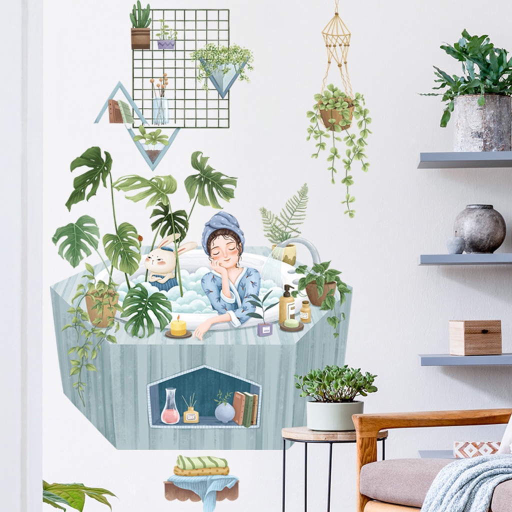 Decal dán tường trang trí phòng ngủ, phòng tắm, phòng khách, quán cafe C129