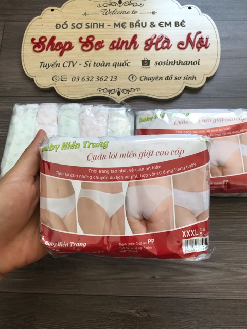 5 chiếc quần lót giấy cao cấp Baby Hiền Trang hàng công ty freesize cho mẹ 45-70 kg - Sỉ
