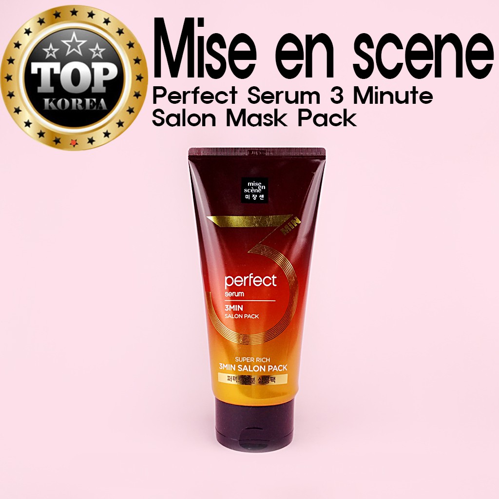 MISE EN SCENE 3 Minute Salon Mask Pack / Mặt nạ serum chăm sóc tóc hoàn hảo trong 3 phút như salon MISE EN SCENE Hàn Quốc cao cấp 300ml