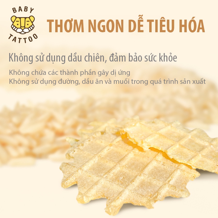BABY TATTOO Bánh Gạo Mini Wafer Vị Rau Củ Cho Bé Từ 8 Tháng Tuổi